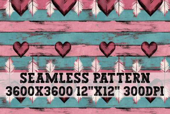 Download Western Hearts Arrows Seamless Pattern - Western hearts Collection