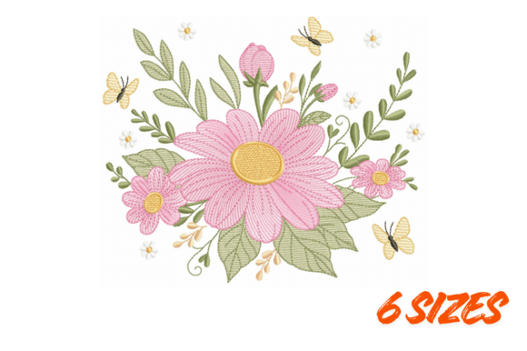 Download Pink Floral Embroidery Design Bundle Art - Floral embroidery Collection