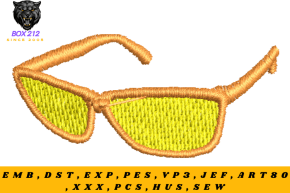 Download The Glasses – Digital Embroidery Design - Premium Resources