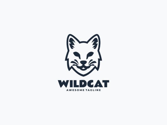 Download Wild Cat Line Art Logo - Logo Collection