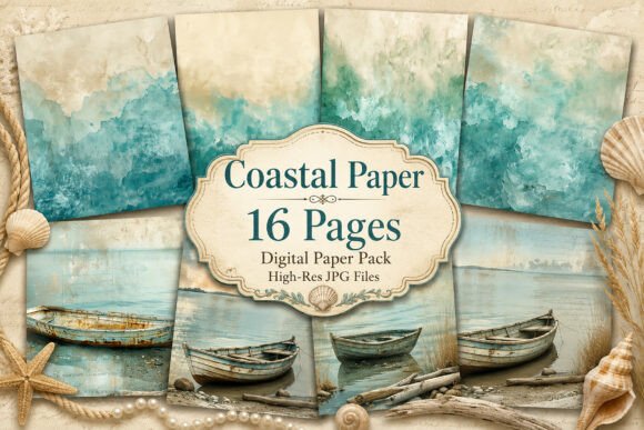 Download Ocean Beach Printable Ephemera Paper - Beach Collection