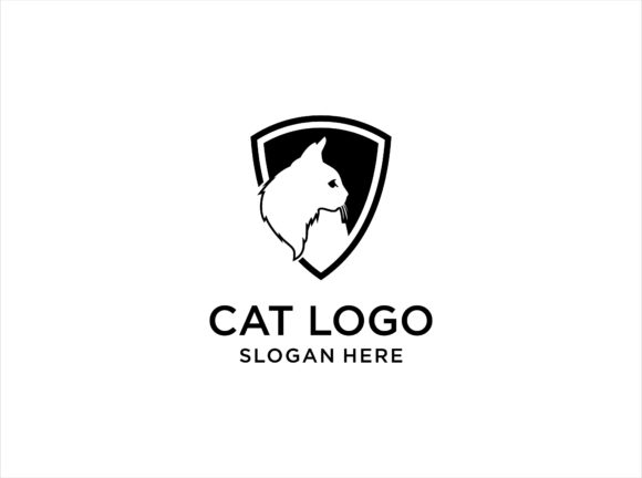 Download Cat Head in Shield Logo Design Template - Logo Collection