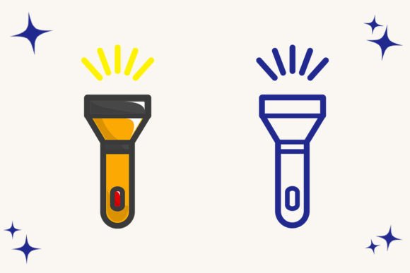 Download Flashlight Icon Logo Illustration - Logo Collection