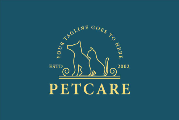 Download Dog and Cat Line Art Simple Logo Vector - Logo Collection