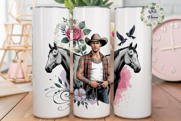 Download Cowboy Romance 20oz Tumbler Wrap - Premium Resources