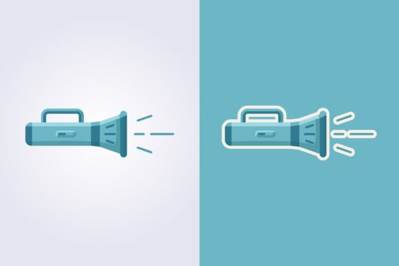 Download Flat Icon of Flashlight Vector Logo - Logo Collection