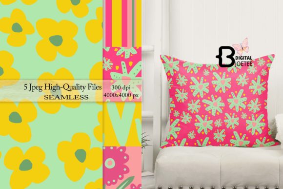 Download Floral Seamless Spring Digital Papers. - Premium Bundle